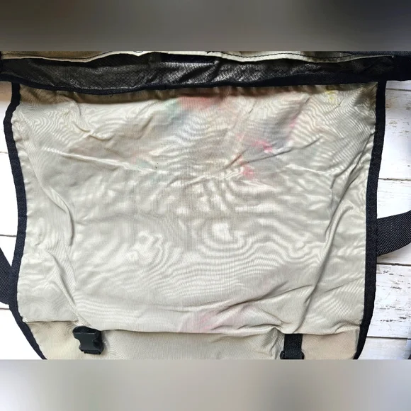 RARE VINTAGE Jansport Messenger Laptop Shoulder Bag Y2K Large Floral BlackVelvet - Picture 11 of 13